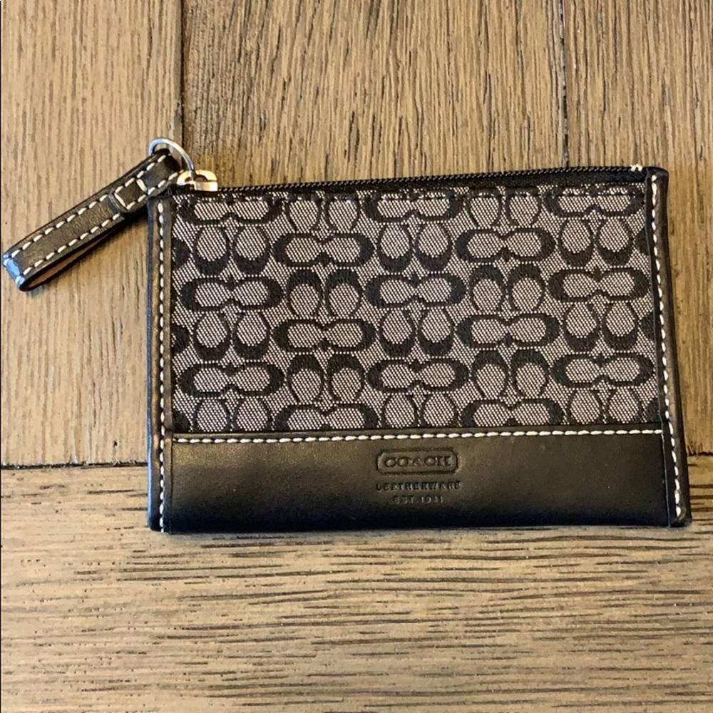 Grey/black Coach Coin Purse